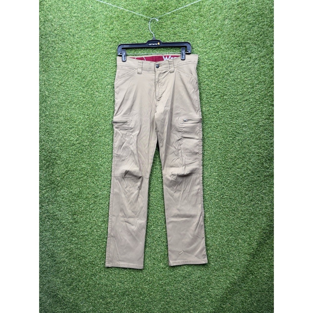 Wrangler ATG Outdoors Pants Mens 30x30 Beige Stretch Hiking Working Canvas